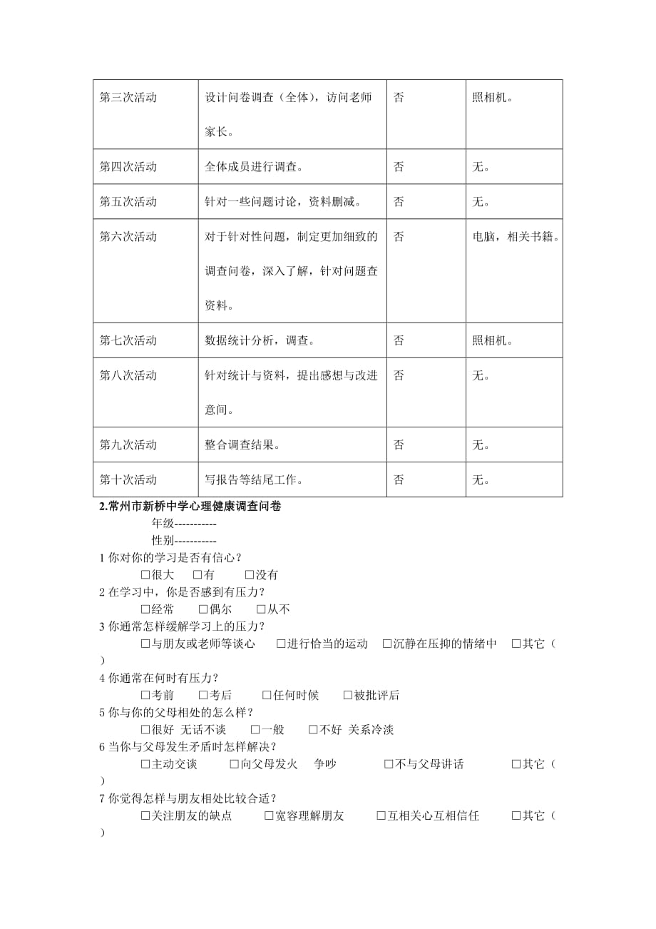 关于中学生心理健康调查研究的结题报告_第2页