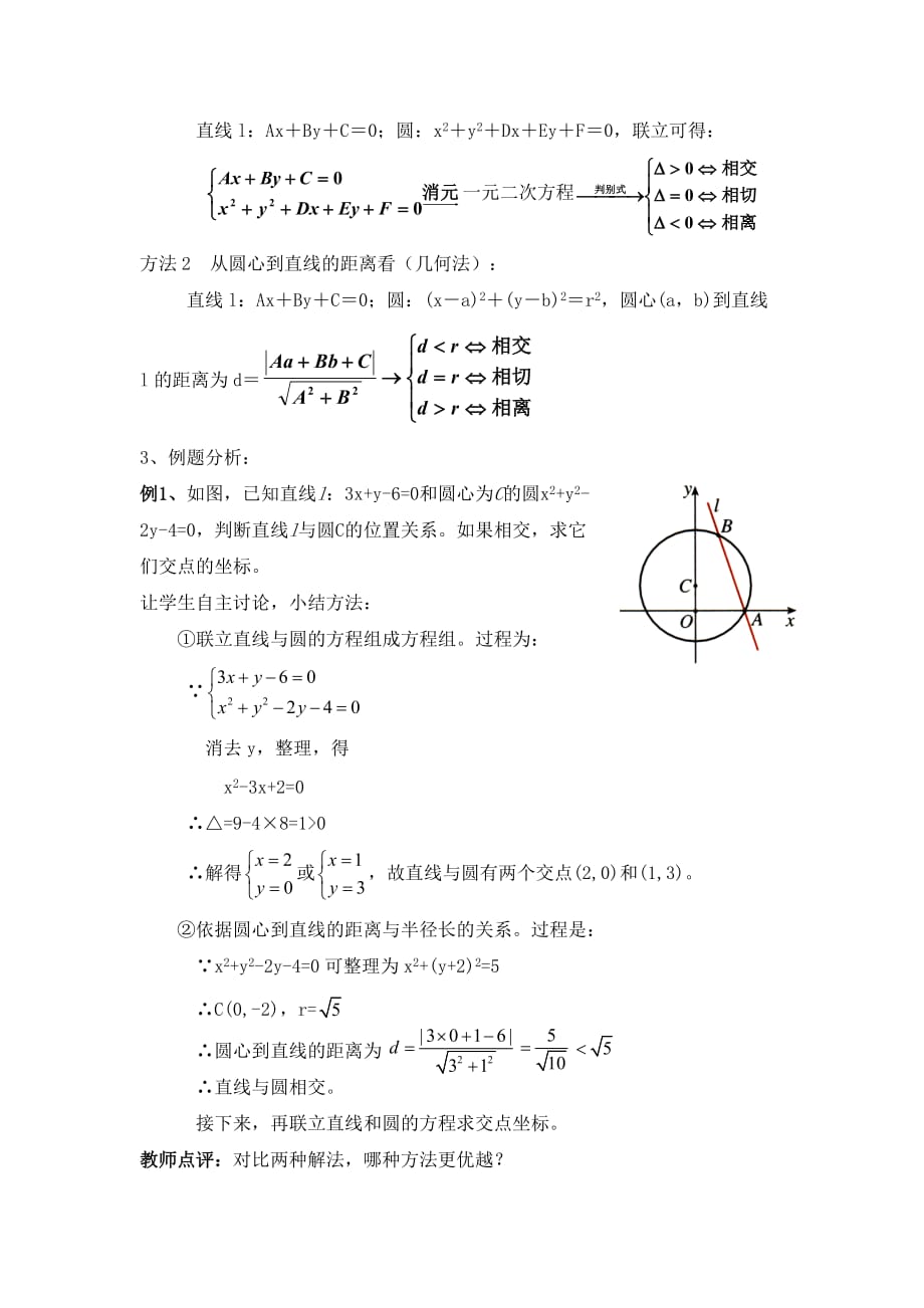 《直线与圆的位置关系教案资料_第2页