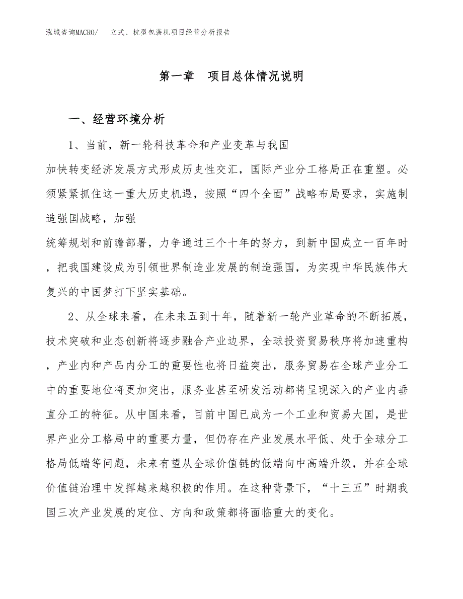 立式、枕型包装机项目经营分析报告（总投资3000万元）.docx_第2页