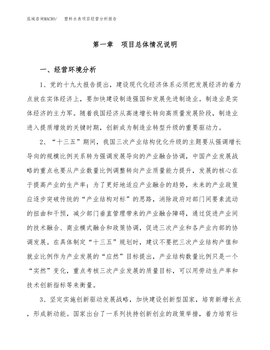 塑料水表项目经营分析报告（总投资21000万元）.docx_第2页