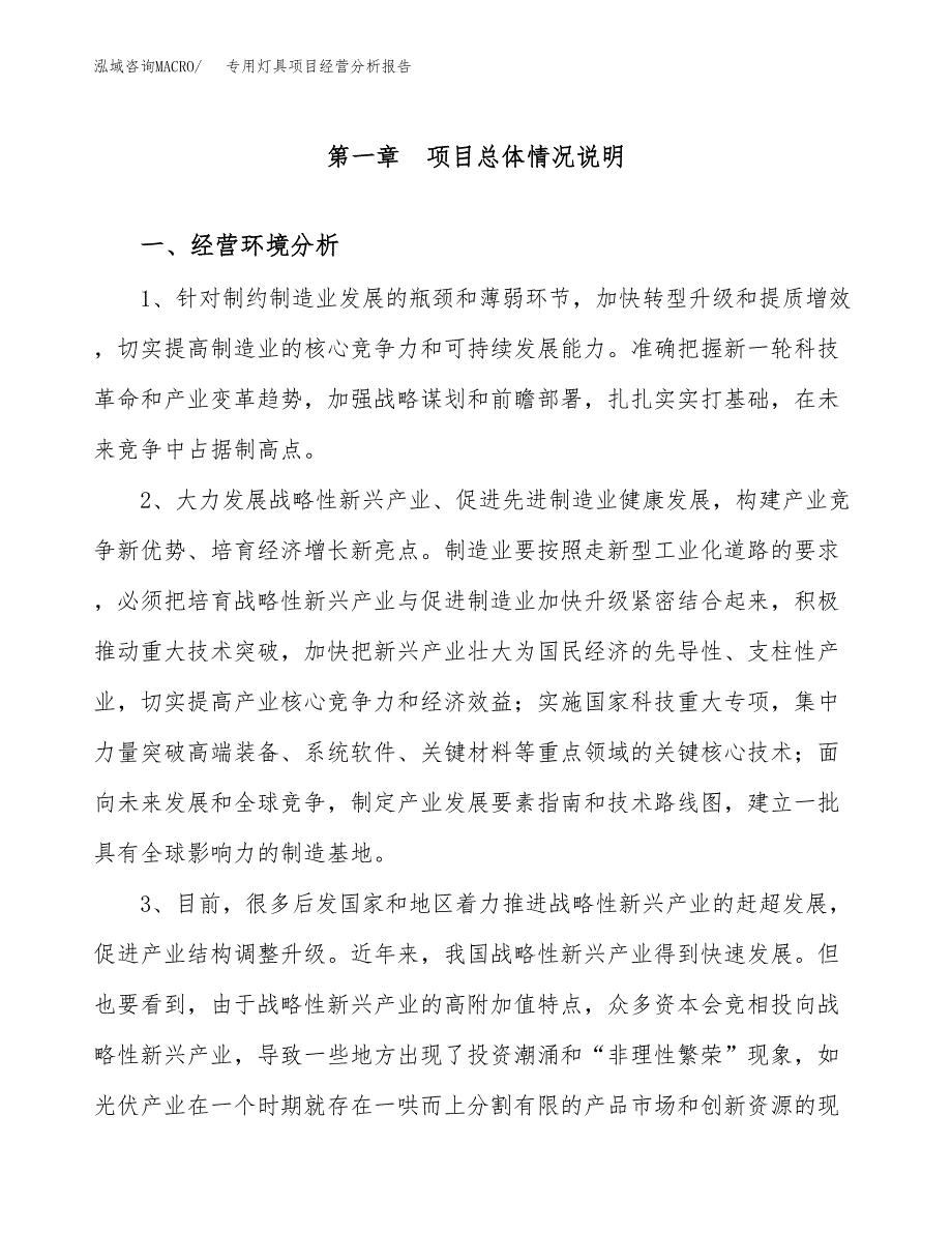 专用灯具项目经营分析报告（总投资5000万元）.docx_第2页