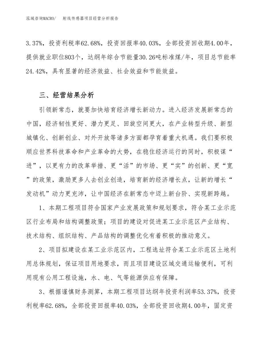 射线传感器项目经营分析报告（总投资19000万元）.docx_第5页