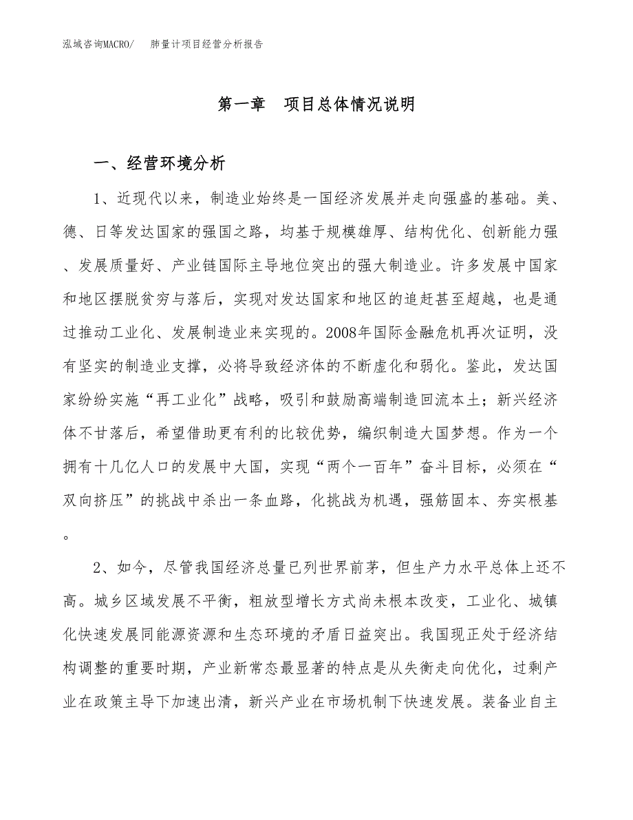 肺量计项目经营分析报告（总投资18000万元）.docx_第2页