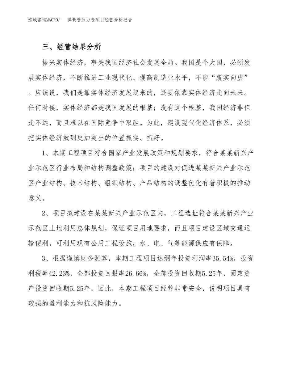 弹簧管压力表项目经营分析报告（总投资13000万元）.docx_第5页