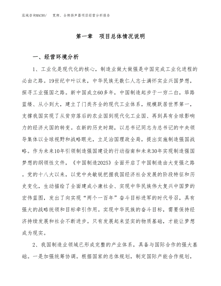 宽频、全频扬声器项目经营分析报告（总投资4000万元）.docx_第2页