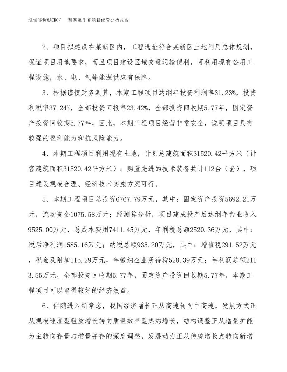 耐高温手套项目经营分析报告（总投资7000万元）.docx_第5页