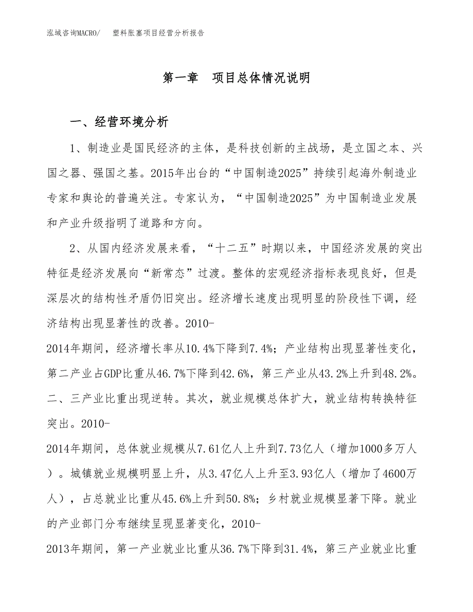 塑料胀塞项目经营分析报告（总投资16000万元）.docx_第2页