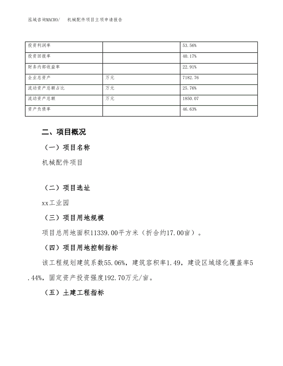 机械配件项目立项申请报告（总投资5000万元）_第4页