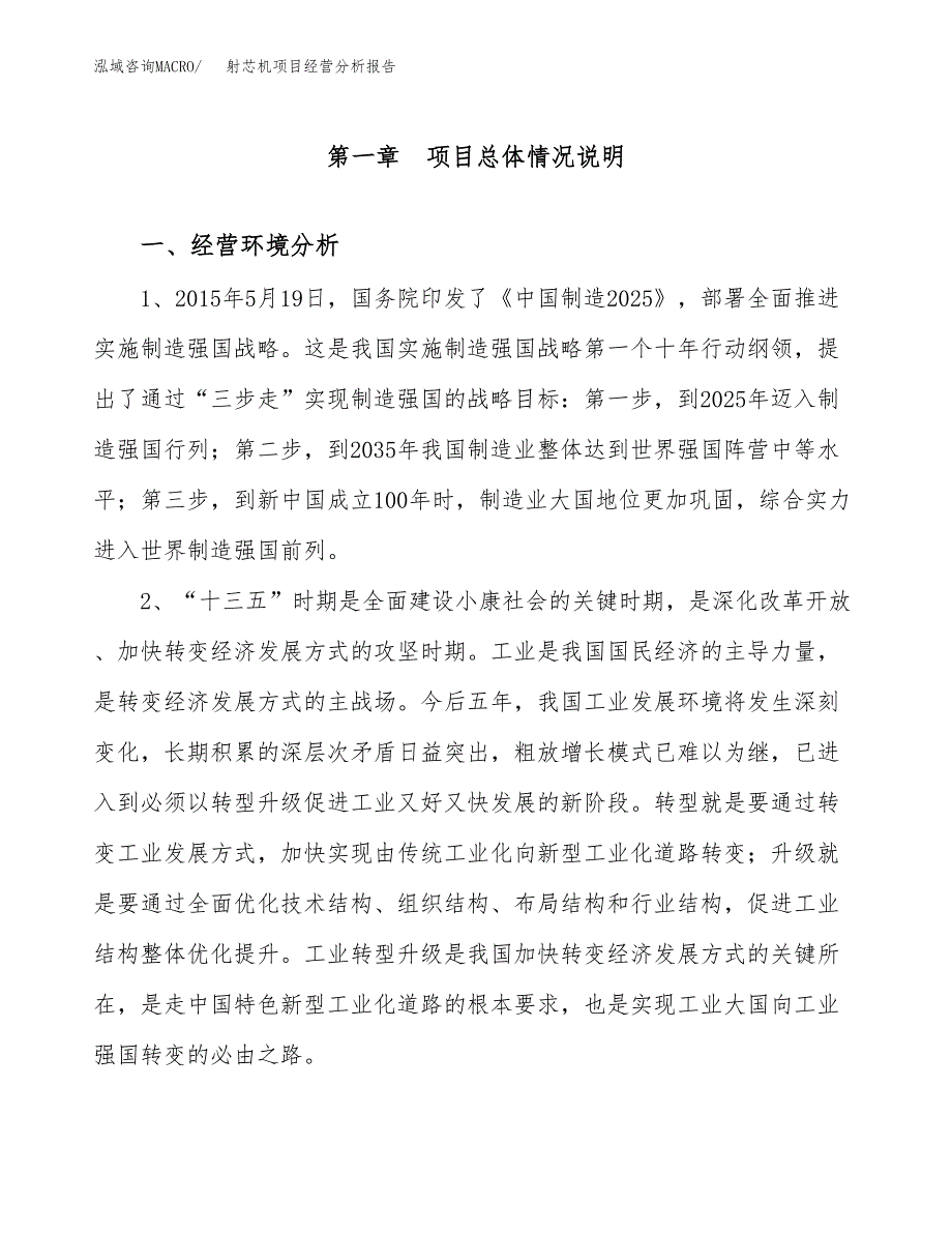 射芯机项目经营分析报告（总投资9000万元）.docx_第2页