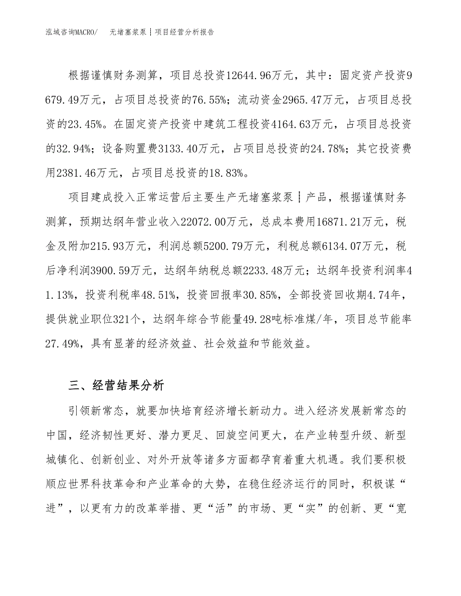 无堵塞浆泵┊项目经营分析报告（总投资13000万元）.docx_第4页