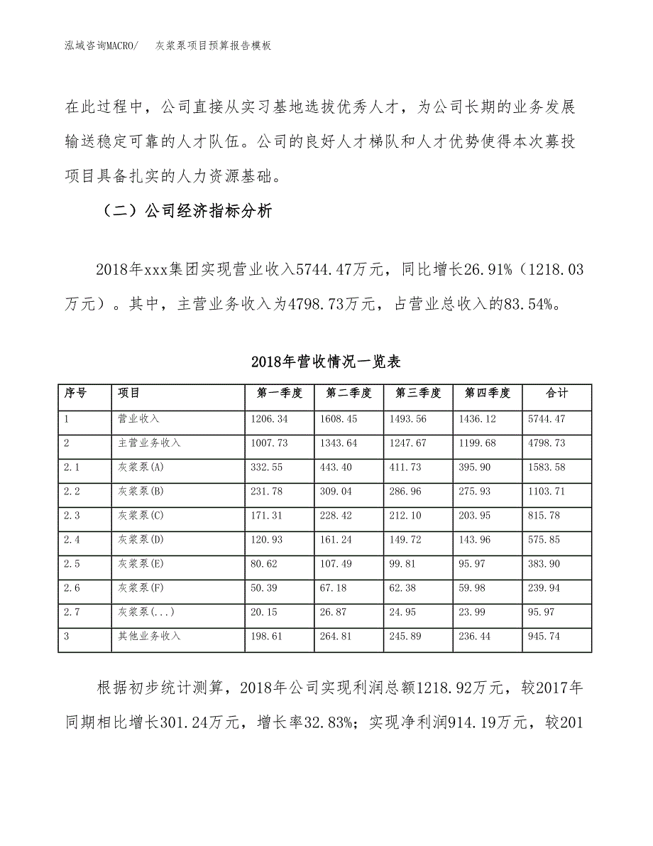 灰浆泵项目预算报告模板.docx_第3页