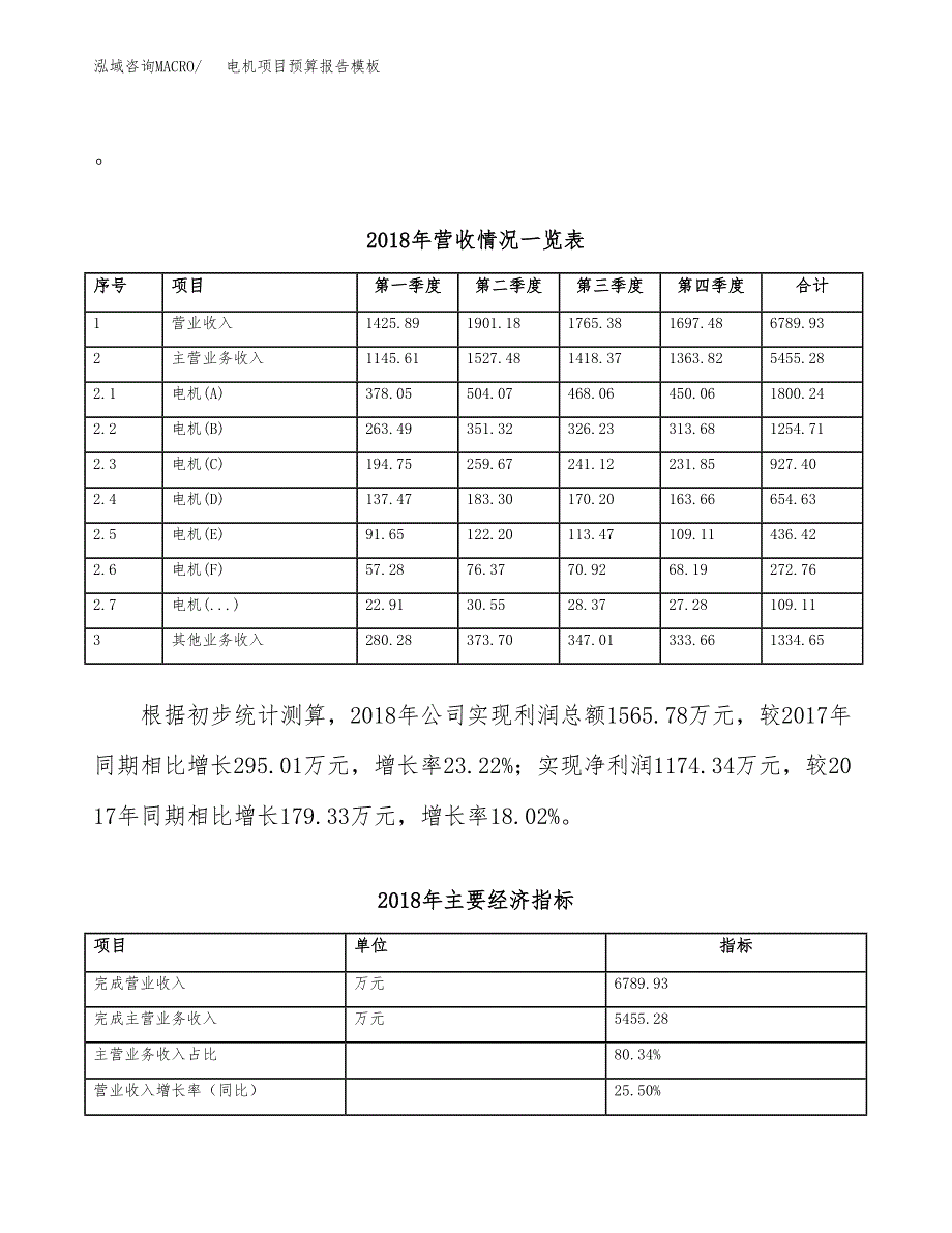 电机项目预算报告模板.docx_第3页