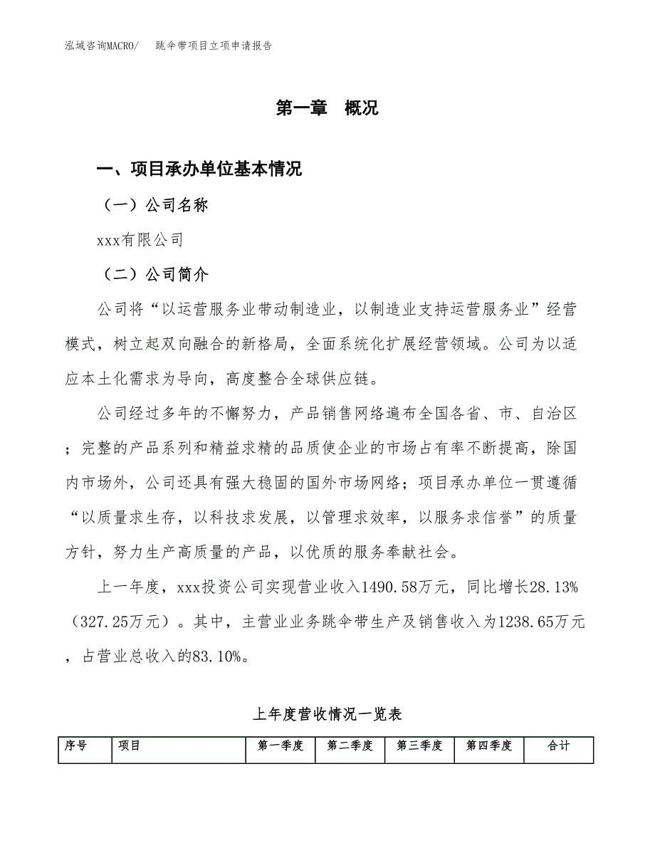 跳伞带项目立项申请报告（总投资2000万元）_第2页