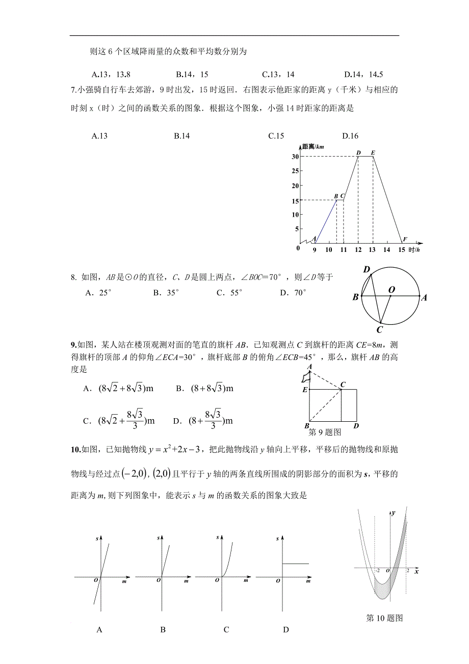 北京市房山区2015年初中毕业会考(一模)数学试题有答案word编辑版本总结_第2页