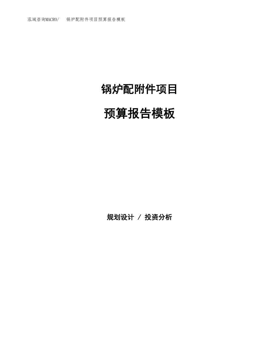 锅炉配附件项目预算报告模板.docx_第1页