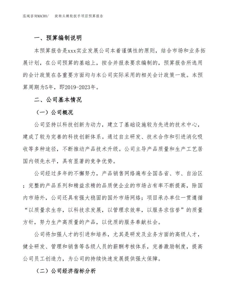 旋转头棘轮扳手项目预算报告（总投资8000万元）.docx_第2页