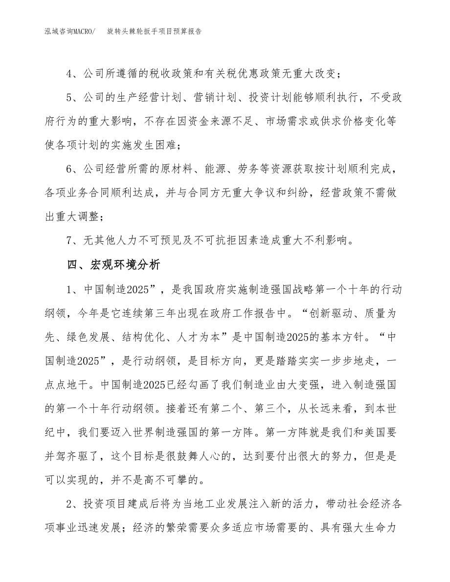 旋转头棘轮扳手项目预算报告（总投资8000万元）.docx_第5页