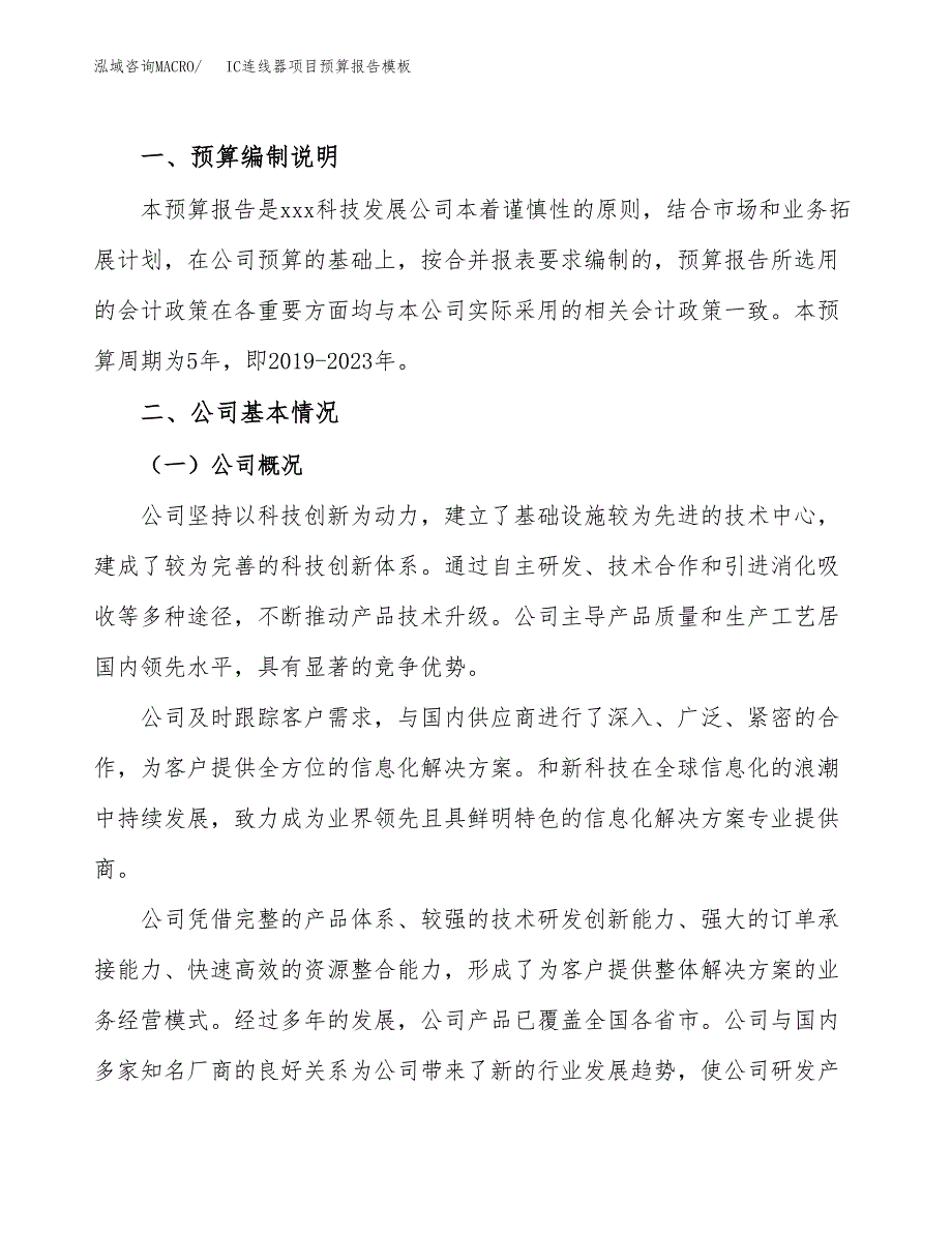 IC连线器项目预算报告模板.docx_第2页