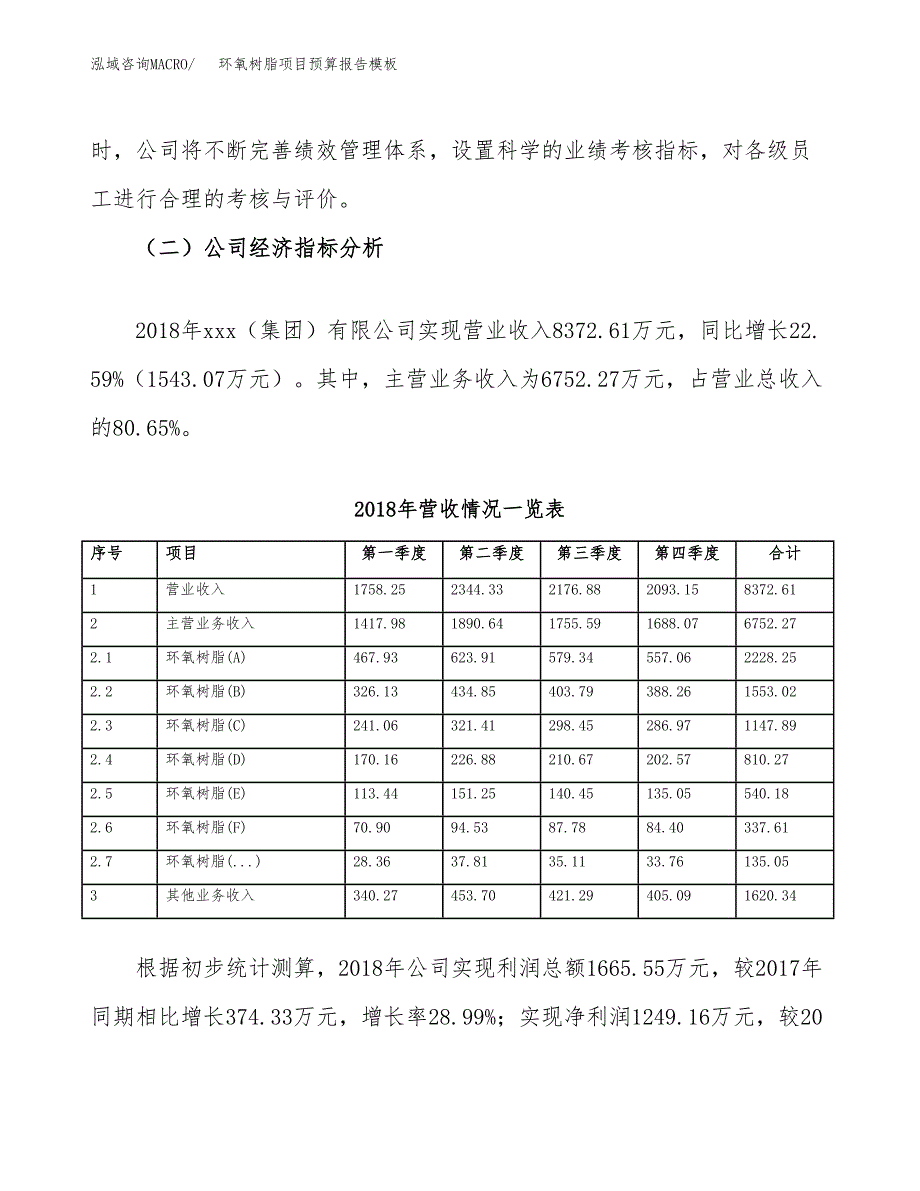 环氧树脂项目预算报告模板.docx_第3页