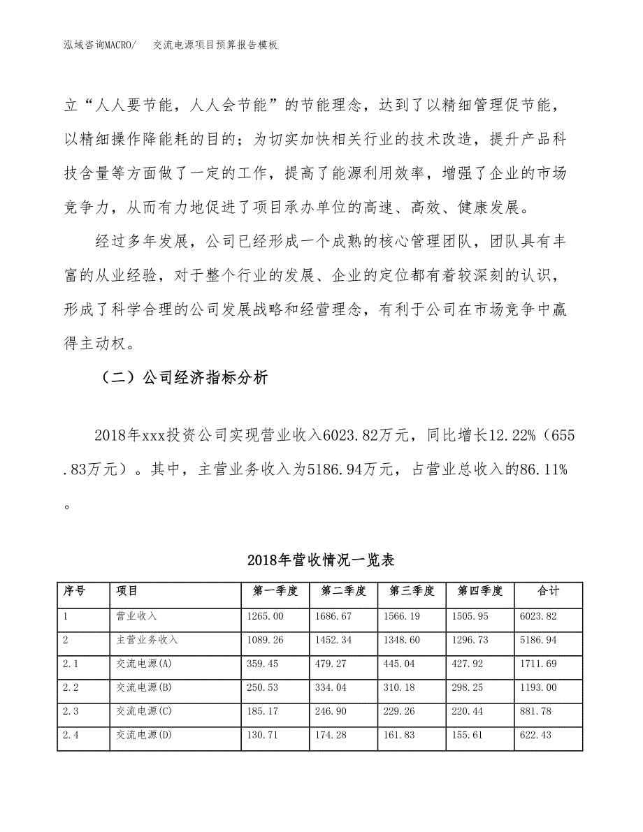 交流电源项目预算报告模板.docx_第3页