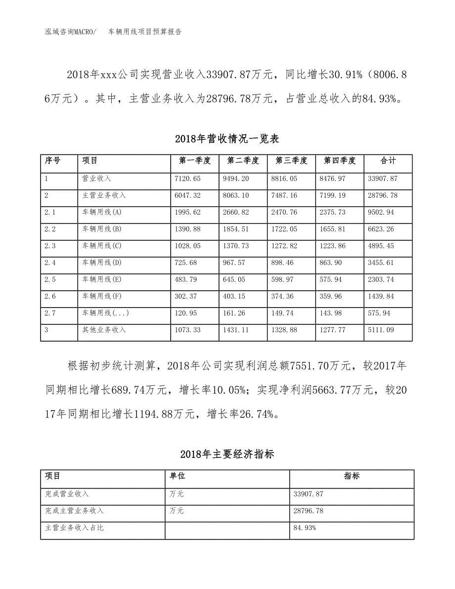 车辆用线项目预算报告（总投资17000万元）.docx_第3页