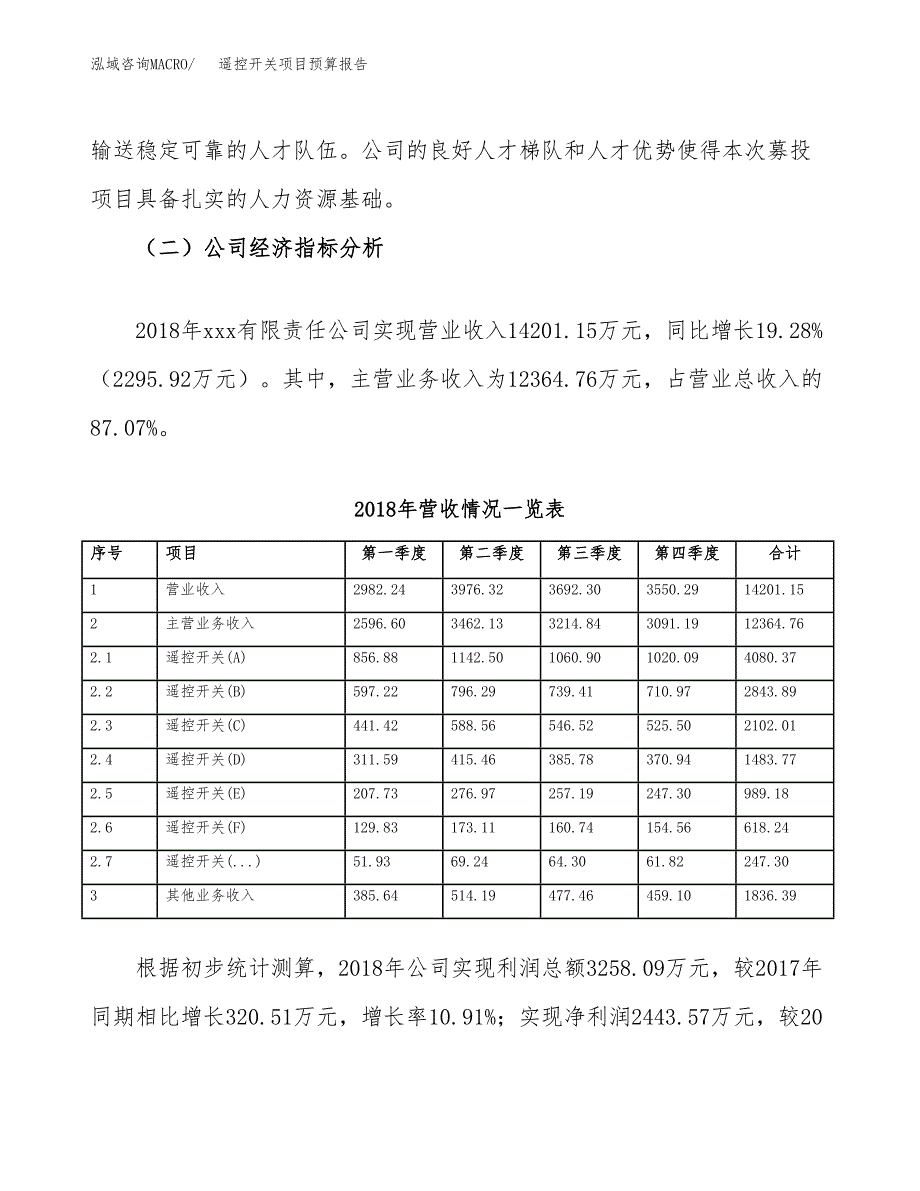 遥控开关项目预算报告（总投资13000万元）.docx_第3页