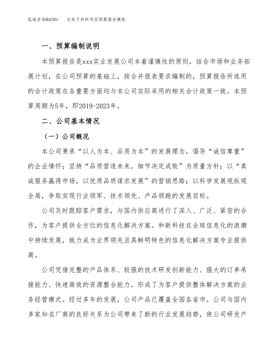 光电子材料项目预算报告模板.docx_第2页