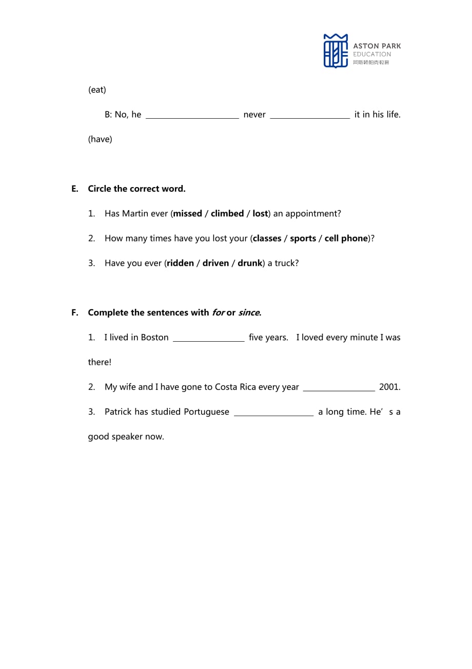 剑桥国际英语教程一级-units9-10-quiz_第3页