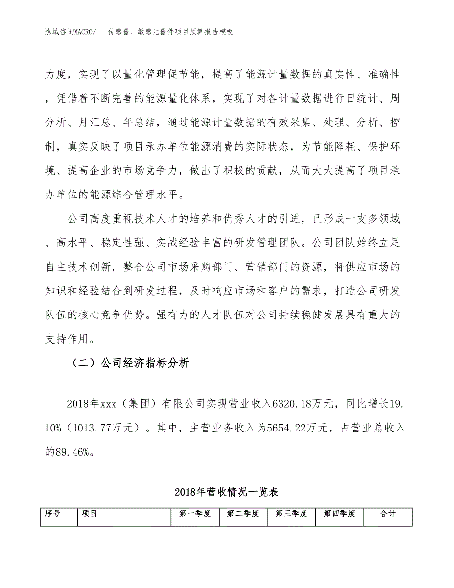 传感器、敏感元器件项目预算报告模板.docx_第3页