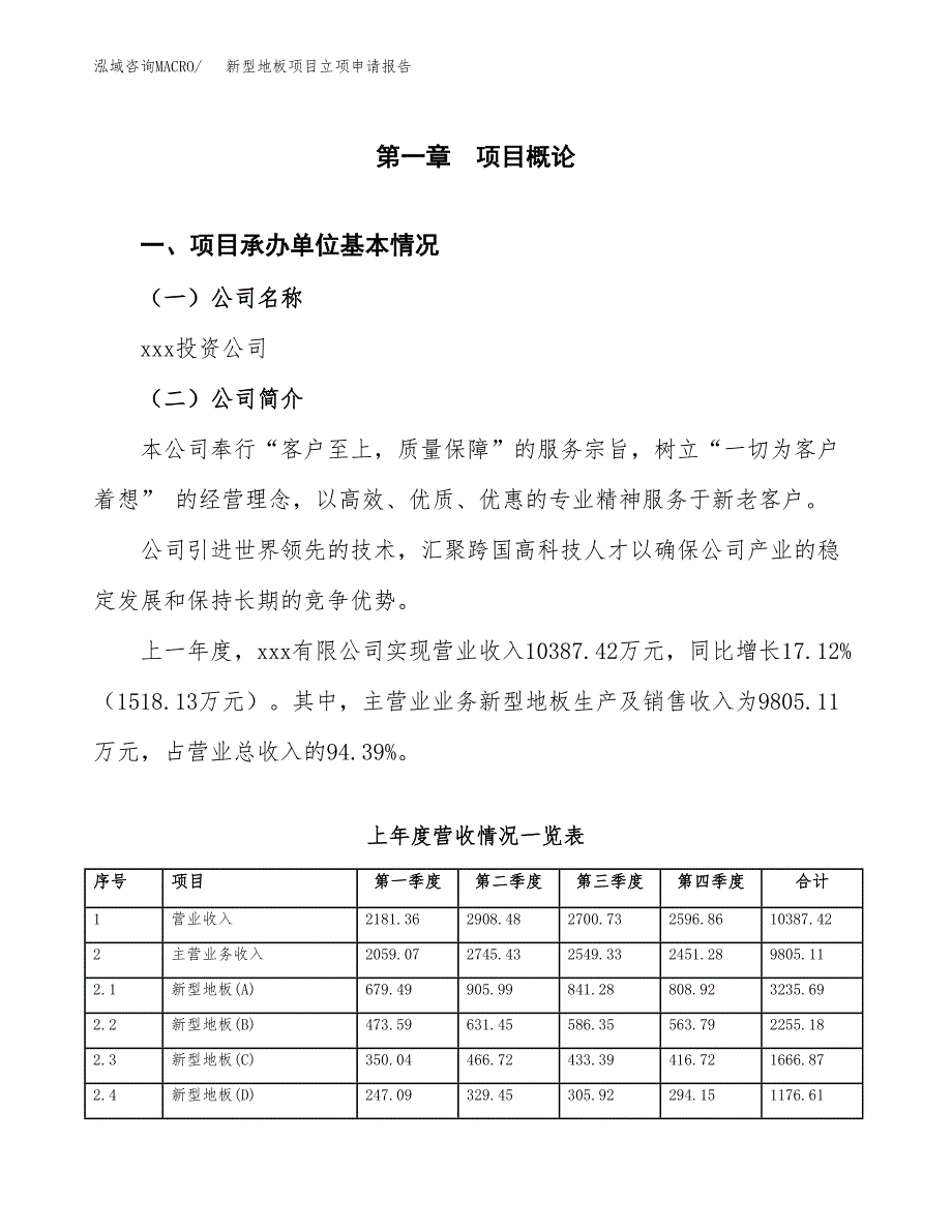 新型地板项目立项申请报告（总投资12000万元）_第2页