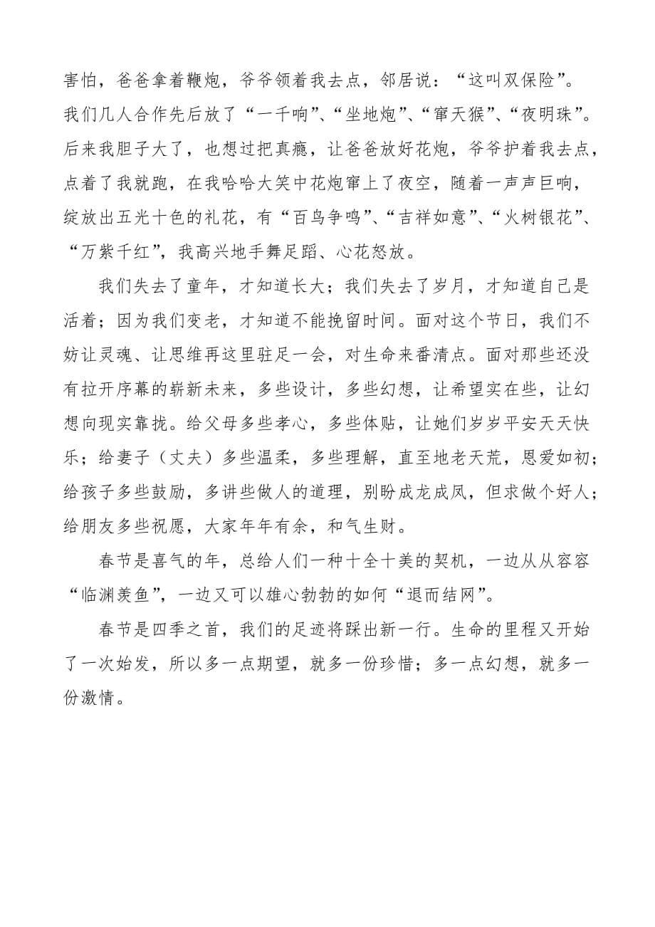 关于家乡春节习俗及其文化内涵的调查报告心得体会.doc_第5页