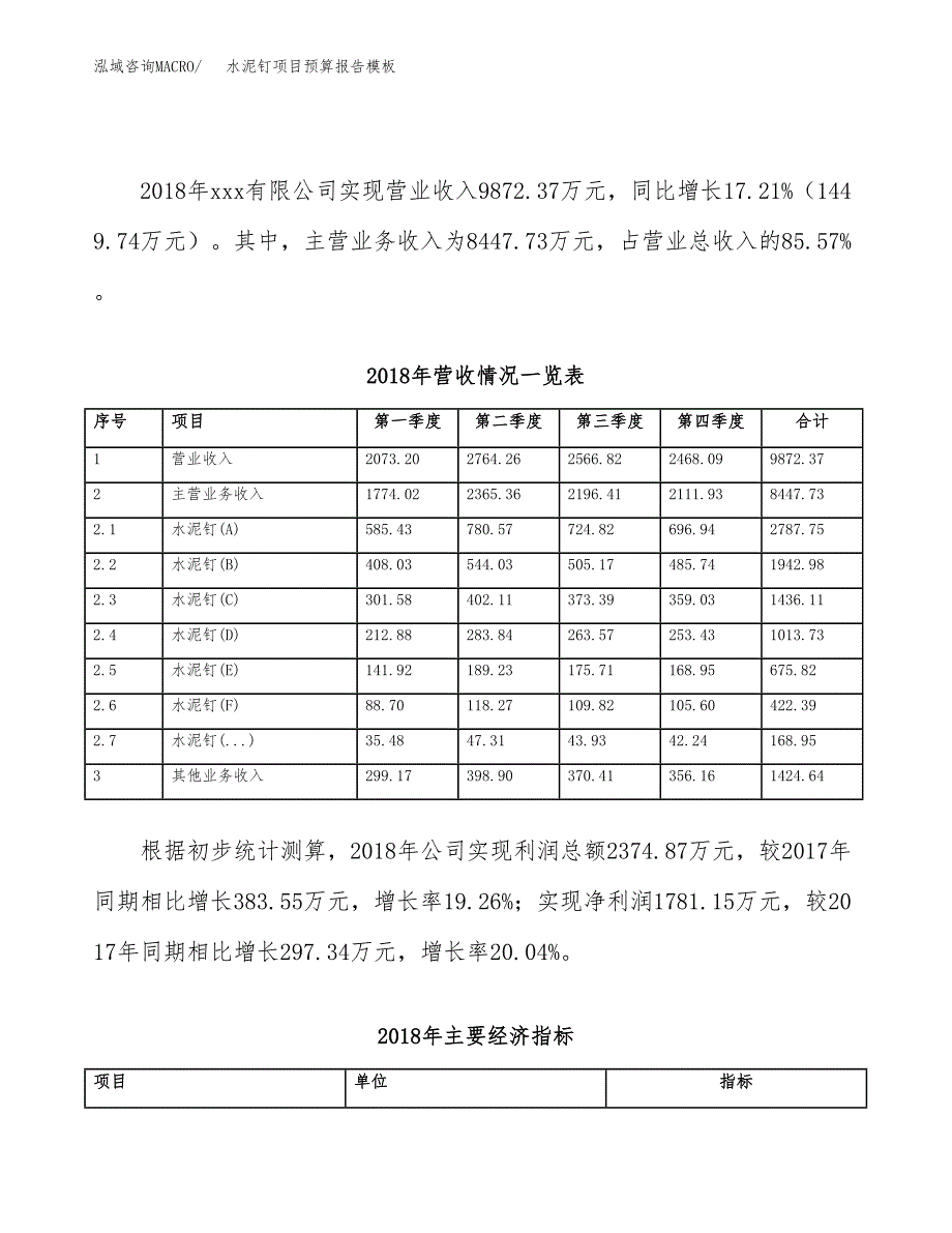 水泥钉项目预算报告模板.docx_第3页