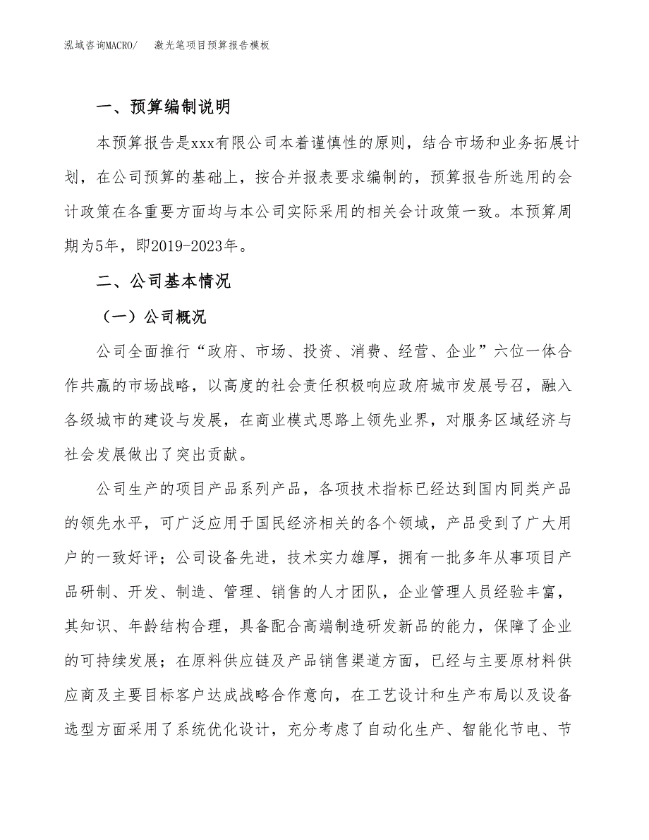 激光笔项目预算报告模板.docx_第2页