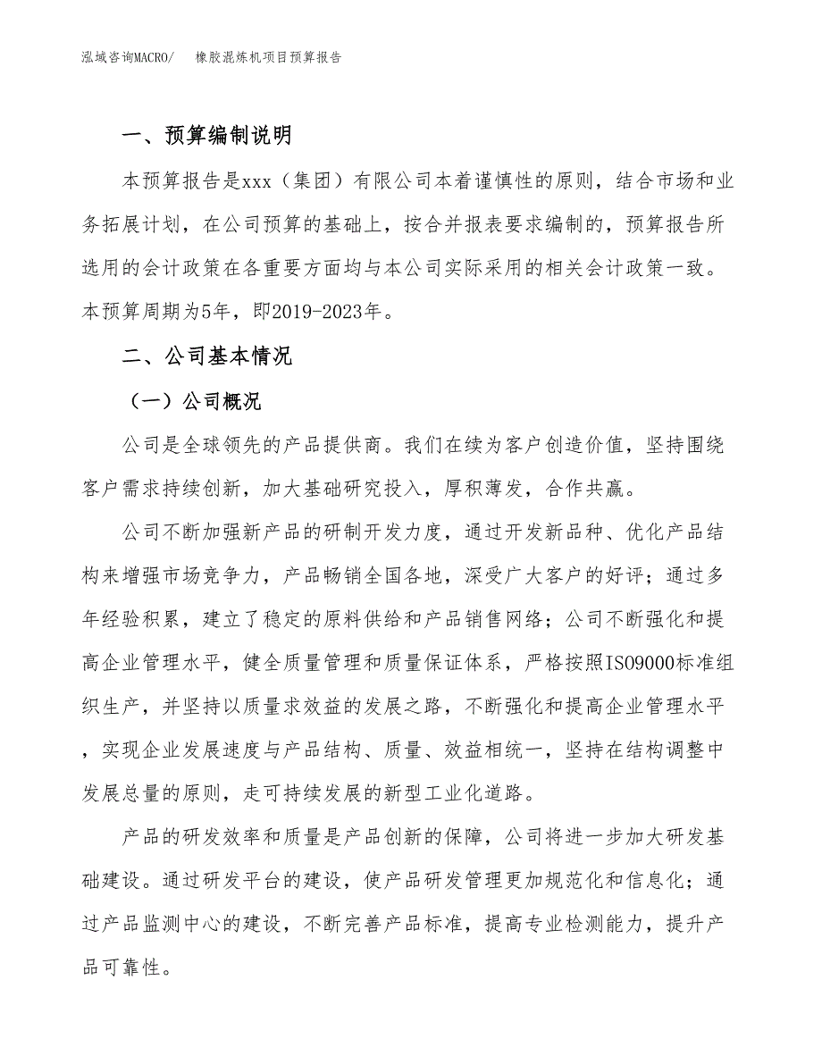 橡胶混炼机项目预算报告（总投资10000万元）.docx_第2页