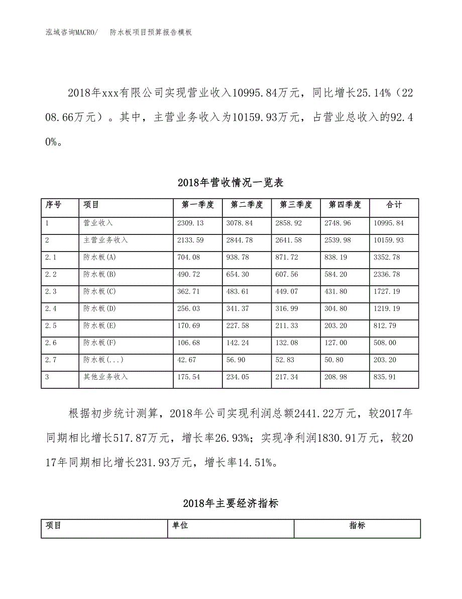 防水板项目预算报告模板.docx_第3页