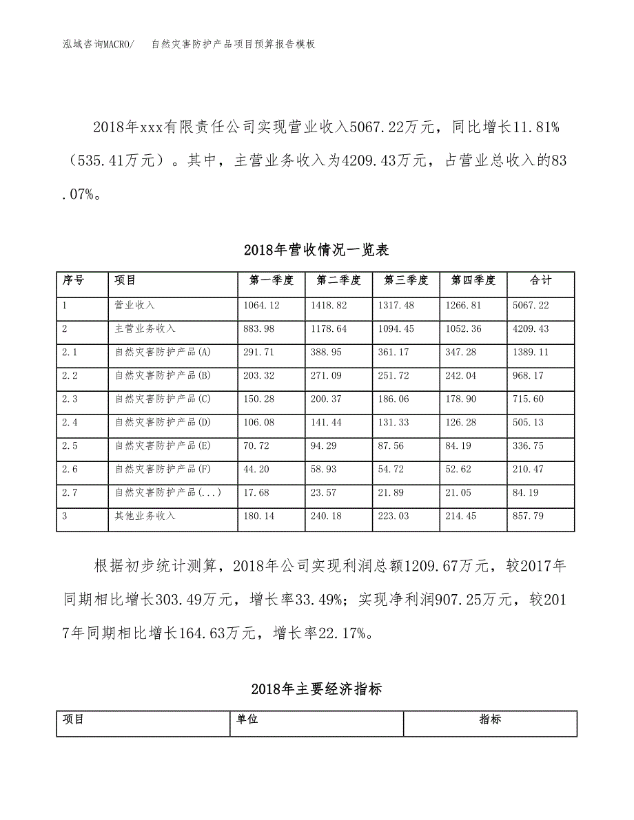 自然灾害防护产品项目预算报告模板.docx_第3页