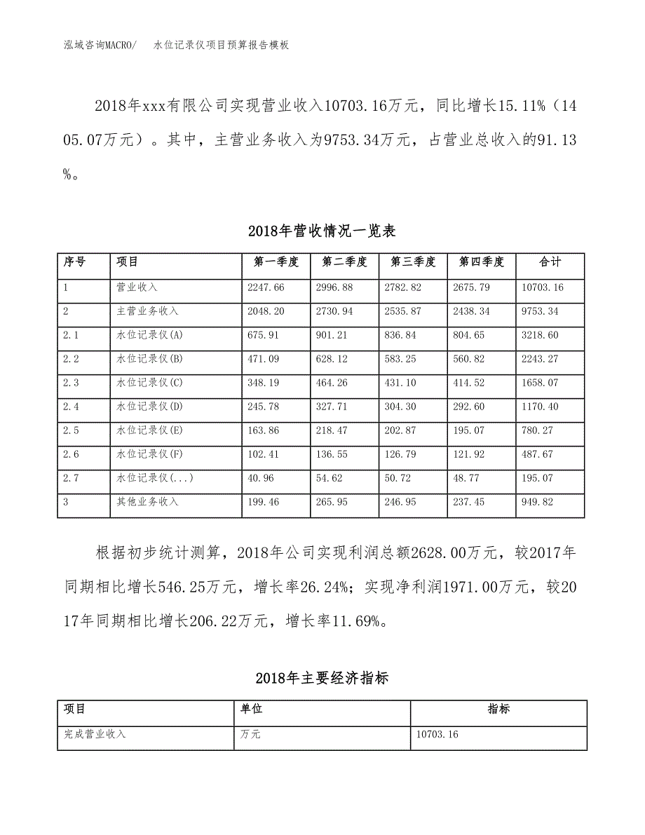 水位记录仪项目预算报告模板.docx_第3页