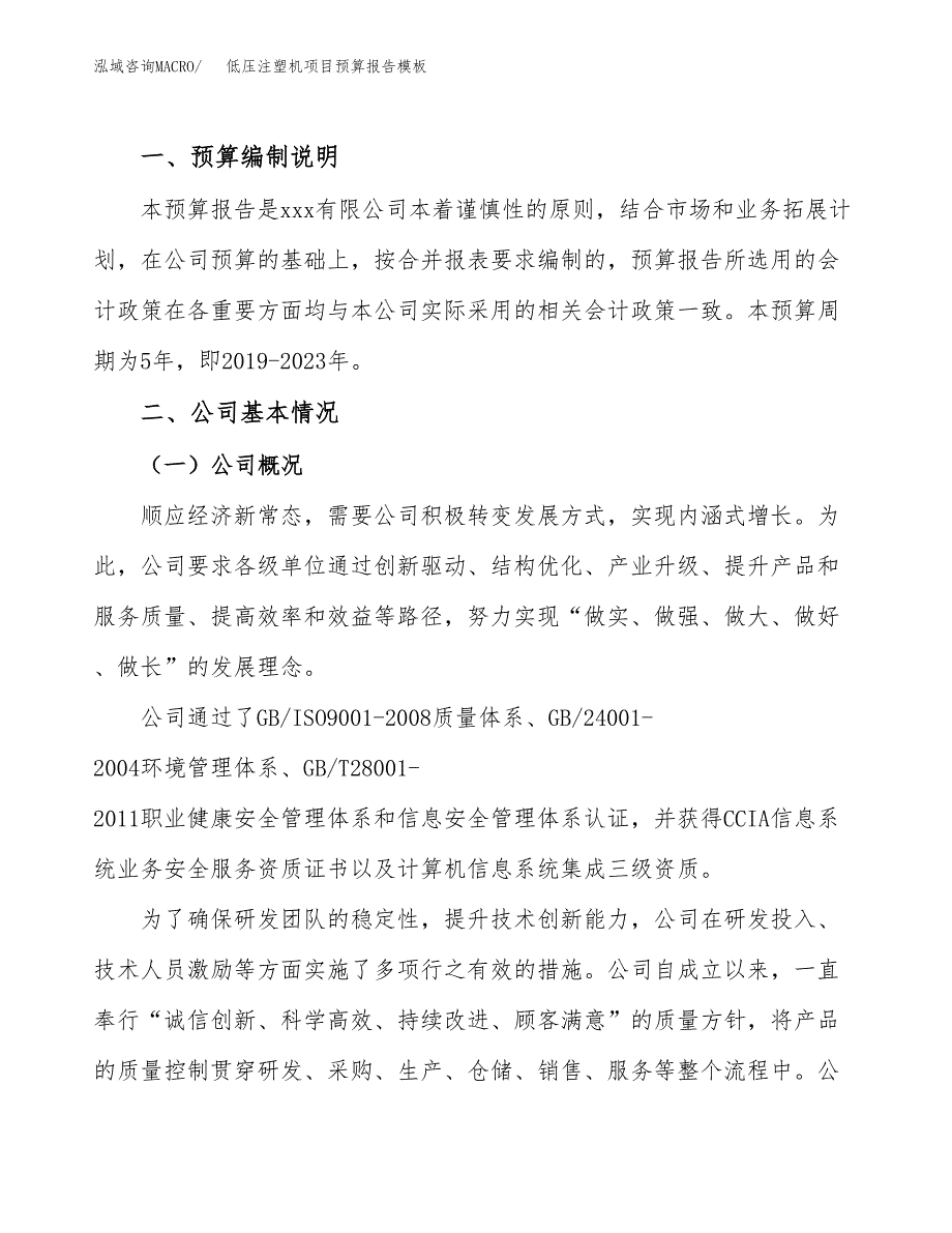 低压注塑机项目预算报告模板.docx_第2页