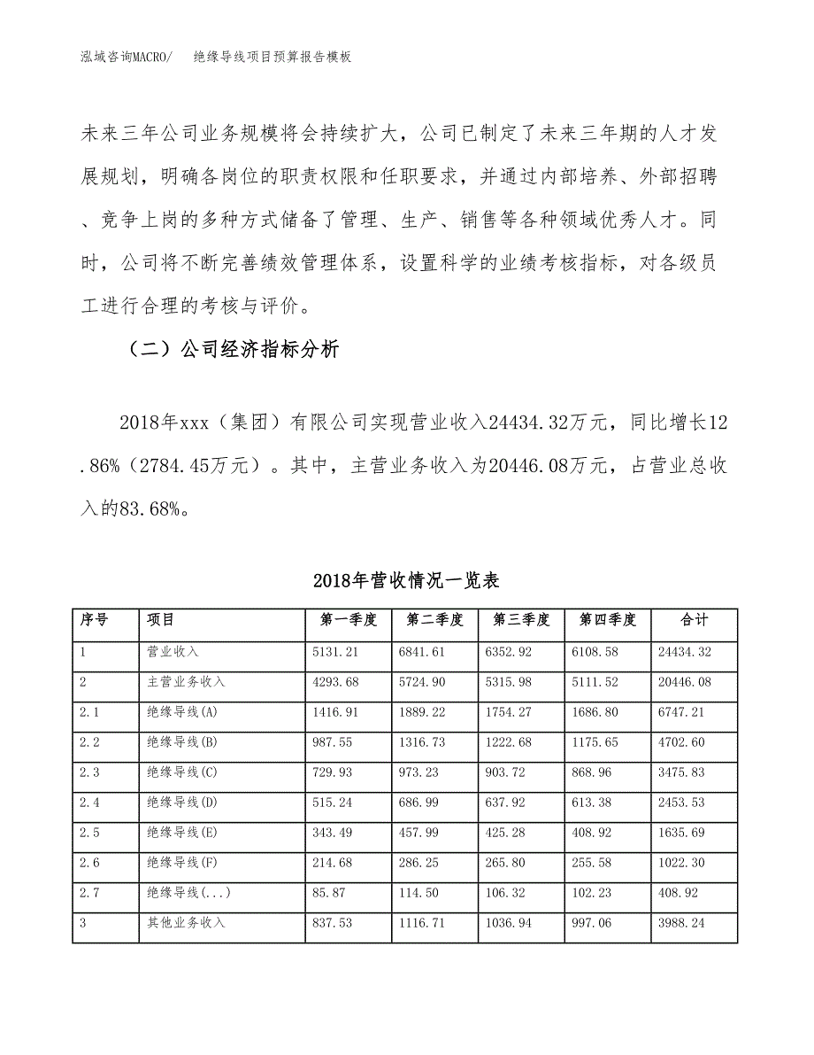 绝缘导线项目预算报告模板.docx_第3页