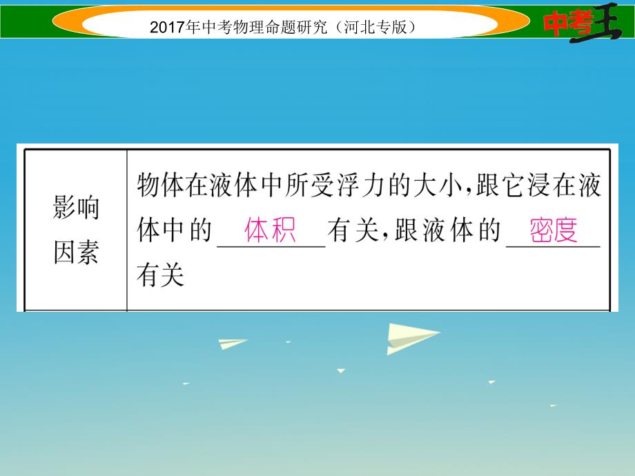 （河北专版）2017届中考物理总复习 第一编 教材知识梳理 第七讲 浮力课件_第4页