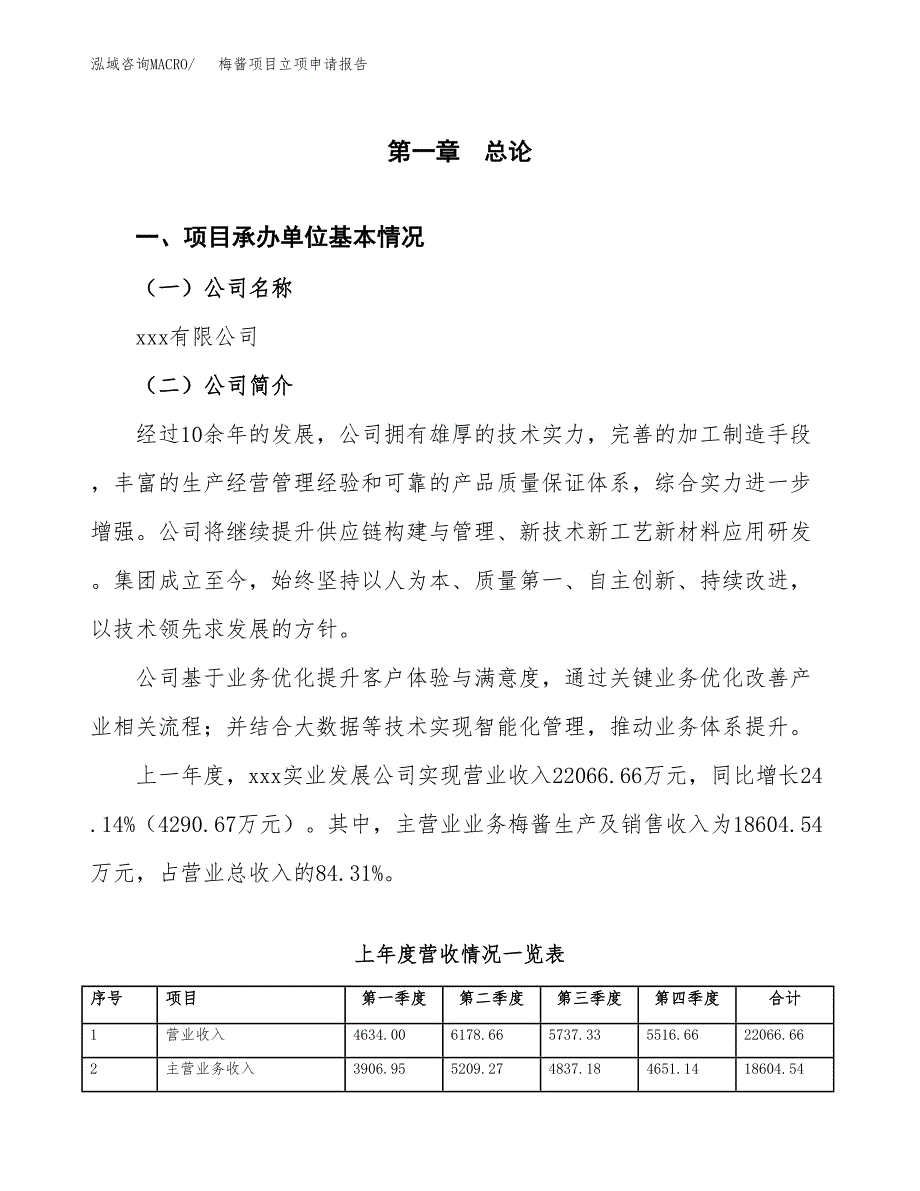 梅酱项目立项申请报告（总投资14000万元）_第2页