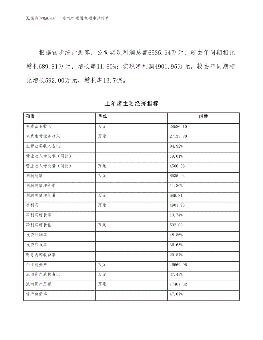 冷气机项目立项申请报告（总投资19000万元）_第4页