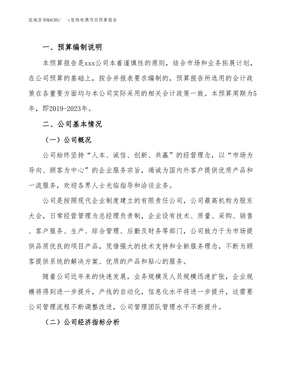 t型热电偶项目预算报告（总投资5000万元）.docx_第2页