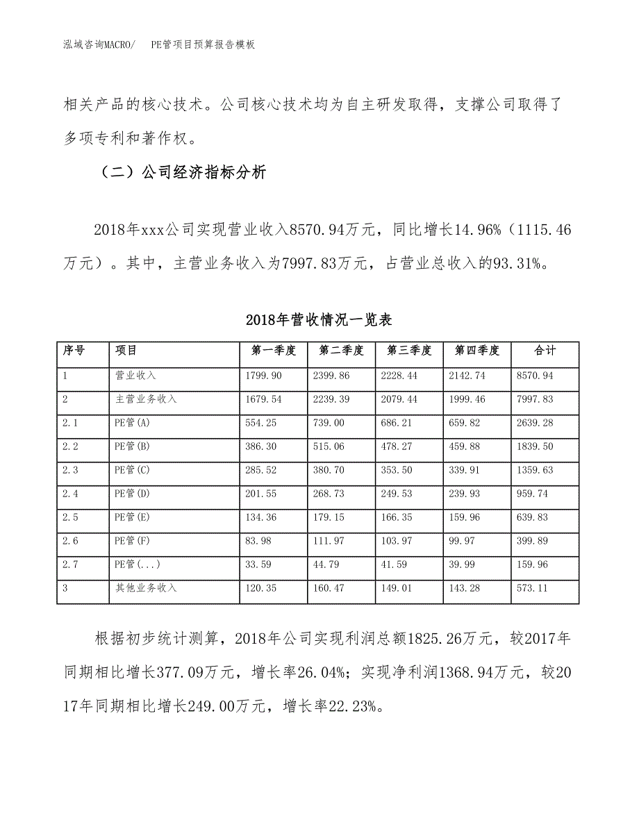 PE管项目预算报告模板.docx_第3页