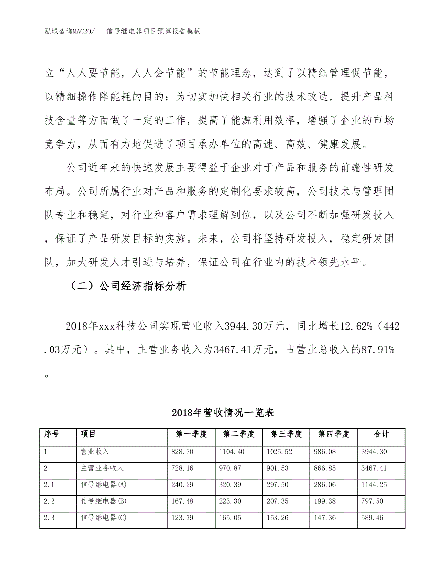 信号继电器项目预算报告模板.docx_第3页