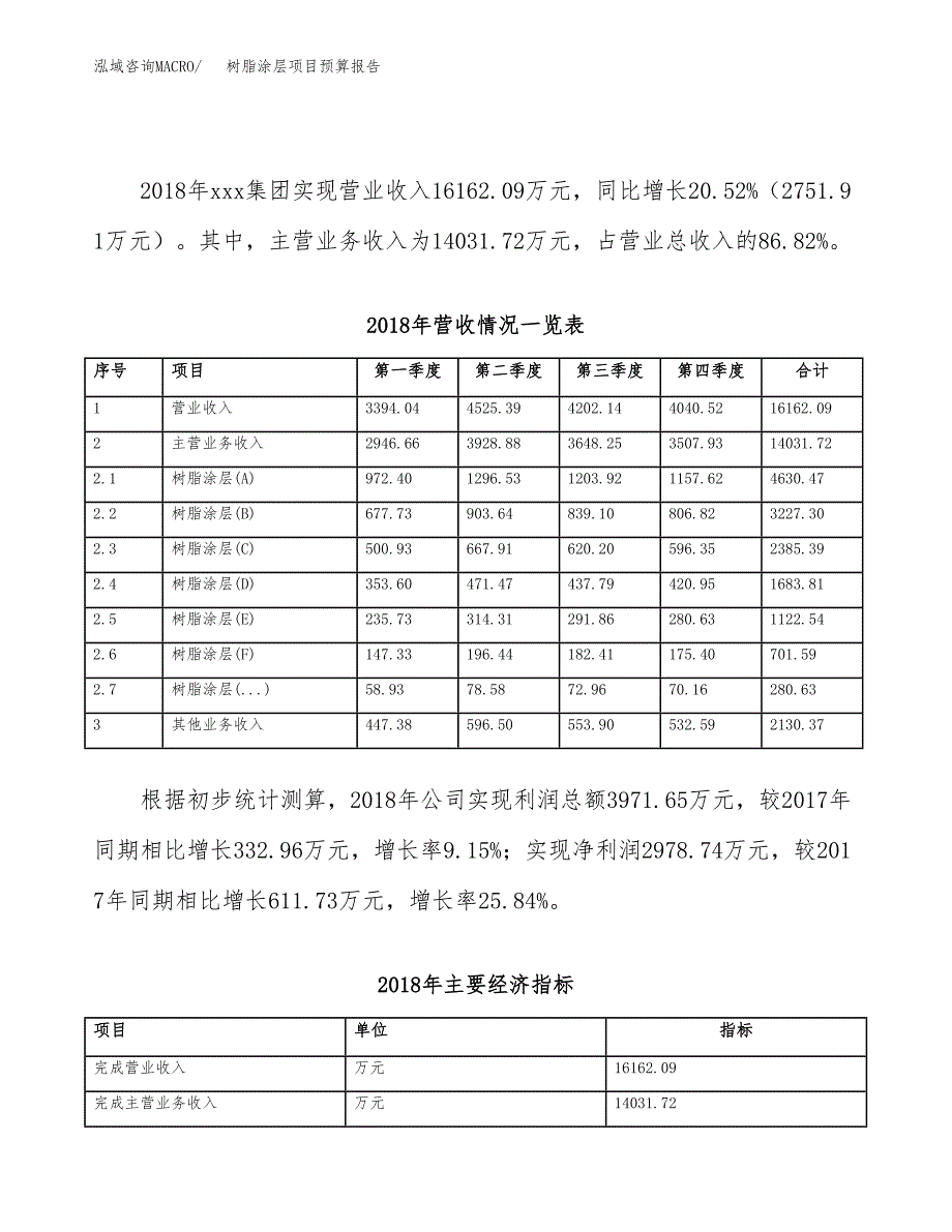 树脂涂层项目预算报告（总投资11000万元）.docx_第3页