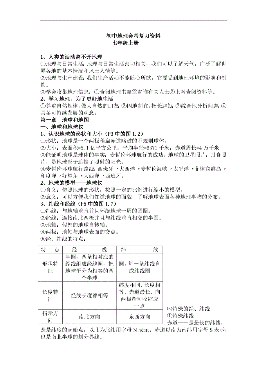 初二地理会考知识点大全.doc_第1页