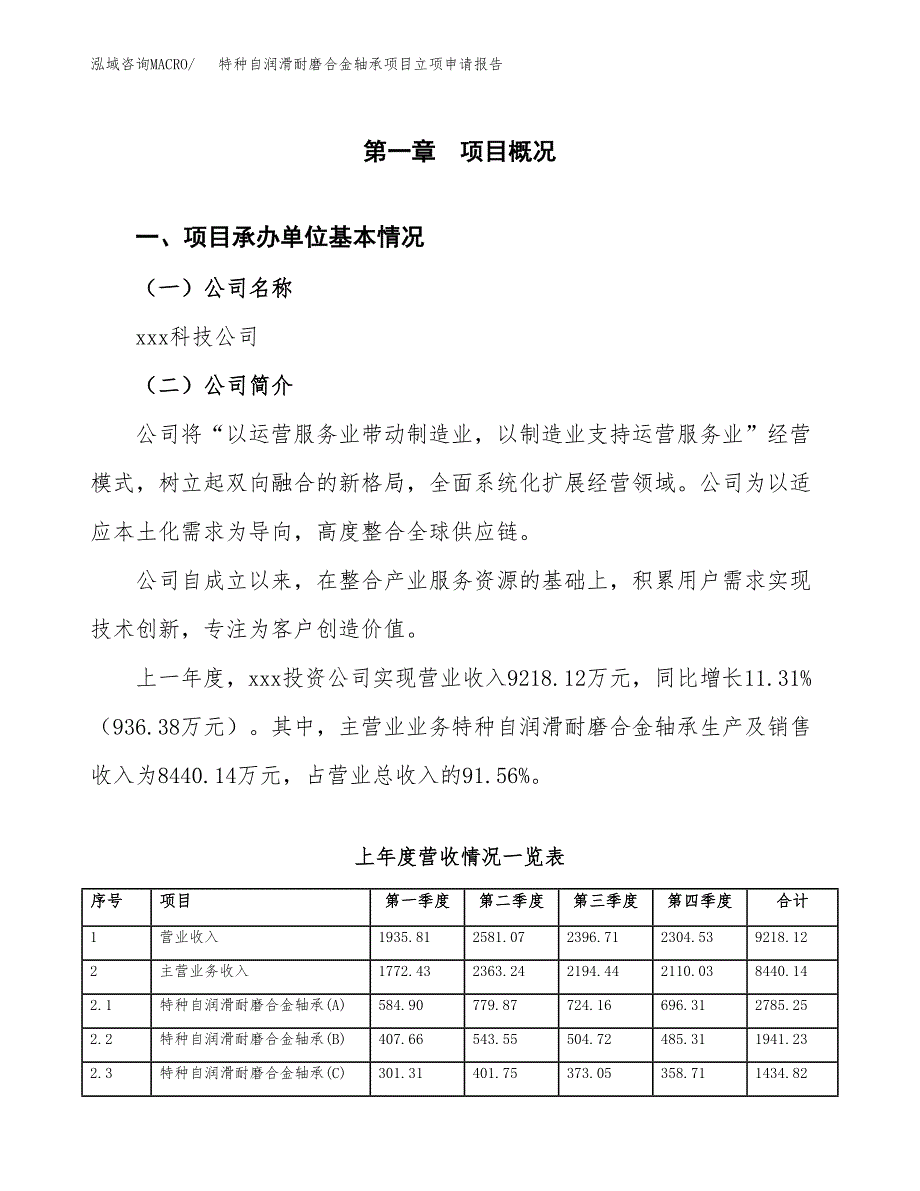 特种自润滑耐磨合金轴承项目立项申请报告（总投资11000万元）_第2页