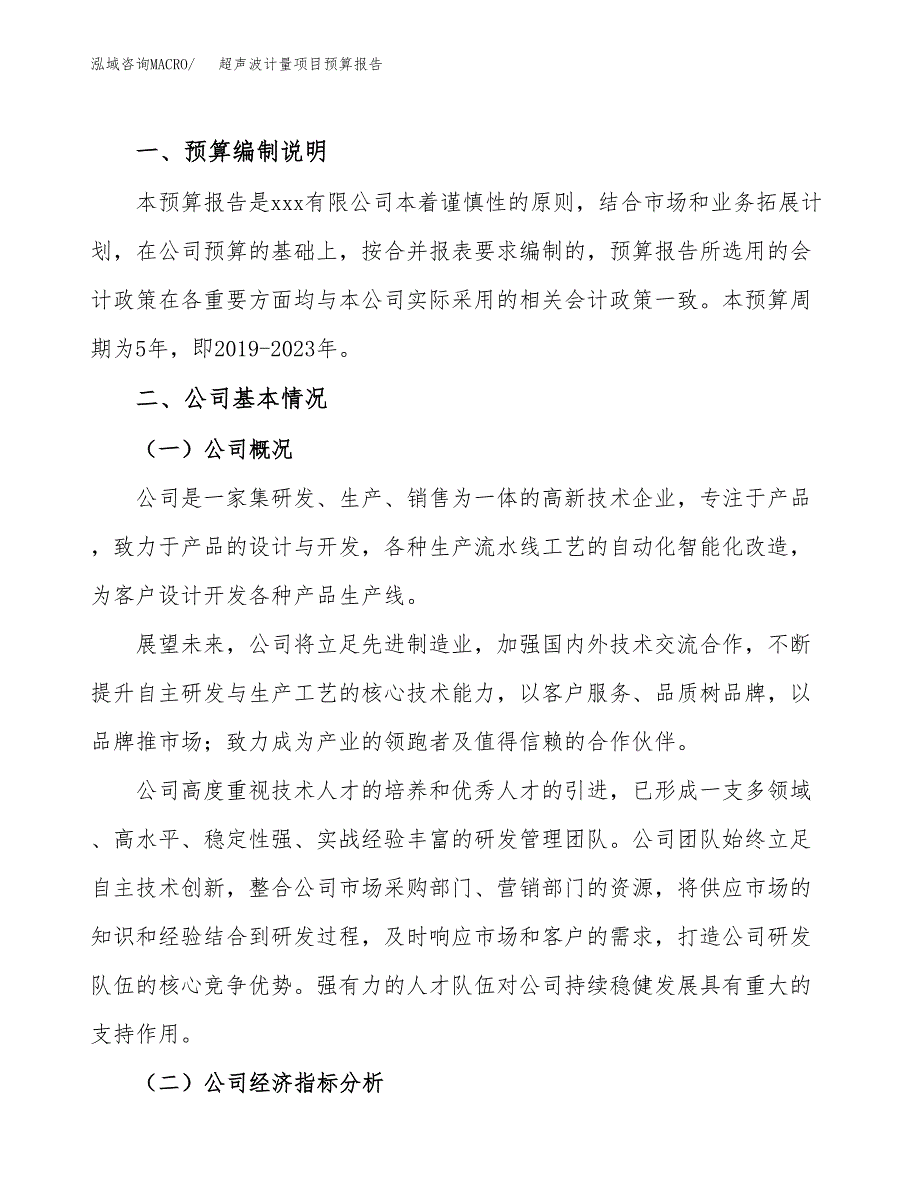 超声波计量项目预算报告（总投资10000万元）.docx_第2页