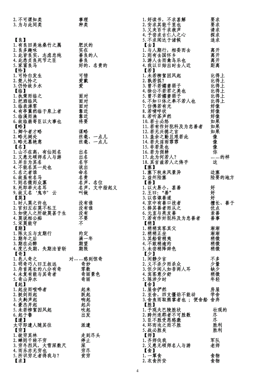 初中语文文言文一词多义修订版_第4页